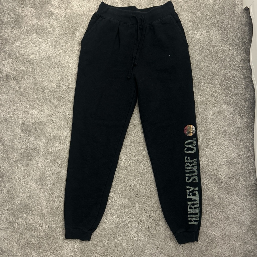 Hurley Black Joggers with Logo
